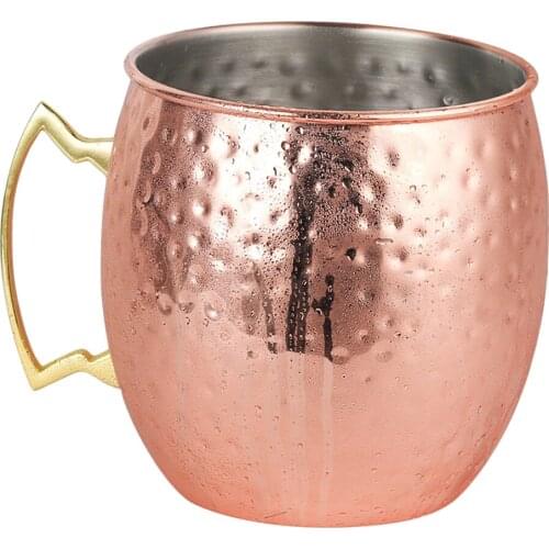 Large Moscow Mule Copper Mugs - Handcrafted Heavy Mug Cups with Double Walled - 100% Pure Copper Hammered, 170-Ounce(5L)