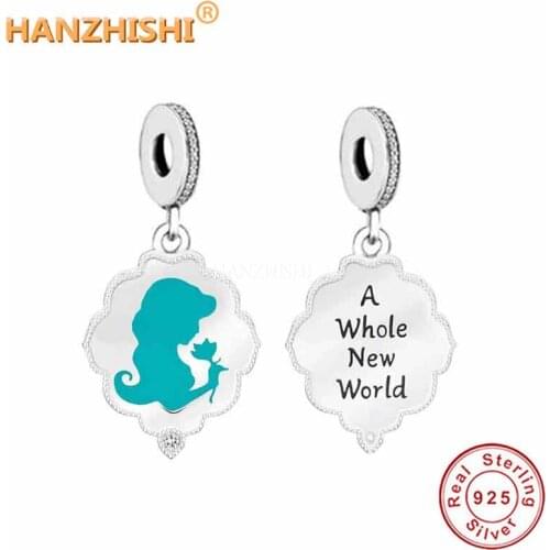 925 Sterling Silver Girl Holding Flowers In Hand Dangle Charms Beads Fit Original Pandora Bracelet Jewelry Gift for Women Men
