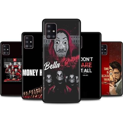 Phone Case For Samsung A51 A42 A41 A91 A72 A71 A52 A32 A31 A21s A21 EU A12 A11 A02 A02s A01 Cover Money Heist Black Shell