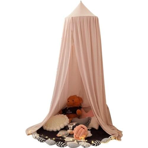 Baby Canopy Mosquito Net Hanging Kids Baby Bedding Dome Bed Cotton Bedcover Baby Bed Curtain Crib Netting Mosquito Net
