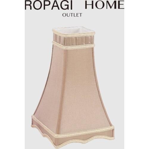 European Silk Lampshades Designer Tower Shape Coffee Color Modern Trendy Decorative Handmade Lamp Shade For Table Floor Lamp