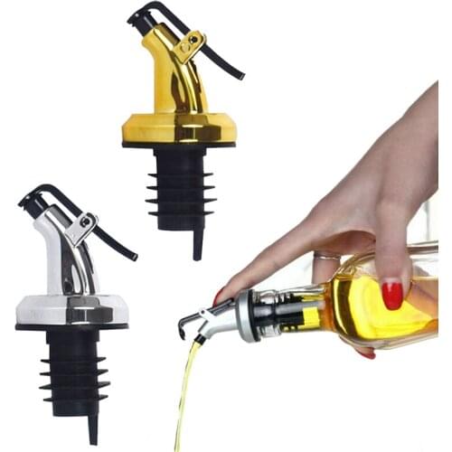 Oil Bottle Stopper Lock Plug Seal Leak-proof Food Grade Rubber Plastic Nozzle Sprayer Liquor Dispenser Wine Pourer Kitchen Tool