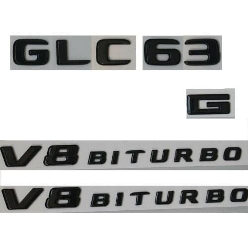 Gloss Black Letters GLC63 FOR A M G V8 BITURBO Badges Emblems X253