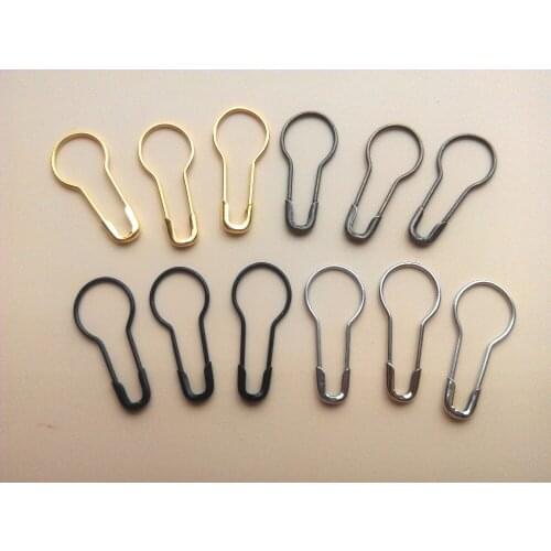Hot 200pcs Calabash Shape Safety Pin Knitting Markers Metal Brooch Sweater Knitting Tools Accessories Sewing Pins Diy Accessory