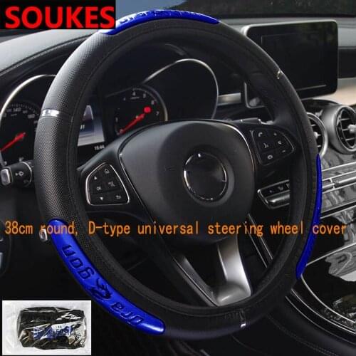 36-40CM Leather Automobiles Car Steering Wheel Covers For Alfa Romeo 159 147 156 166 GT Mito Acura MDX RDX TSX Fiat 500 Punto