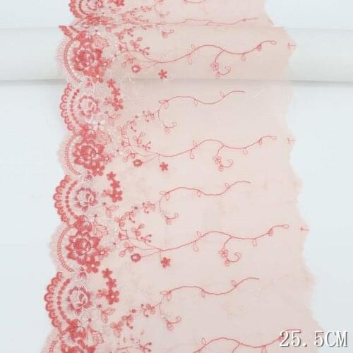 41Yards Embroidered Flower Mesh Embroidery Lace Trim Luxury Trimmings DIY Sewing Sexy Bra Underwear Fabric Clothing Accessories
