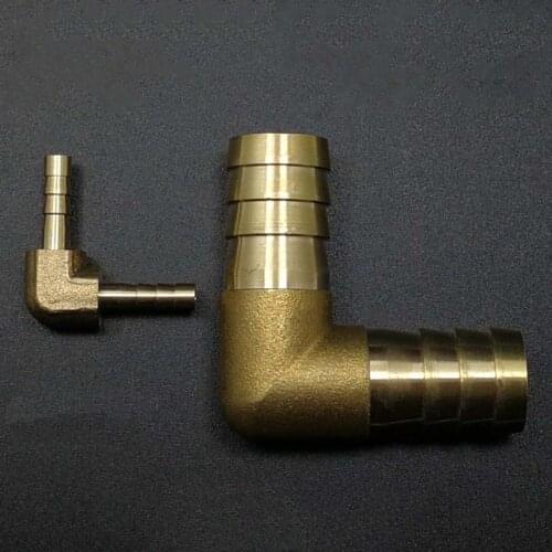 Hose Barb Tail 4/5/6/8/10/12/14/16/19mm Brass Elbow Barbed Pipe Fitting Coupler Connector Adapter