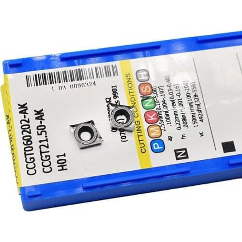 CCGT060202 AK H01 10pcs Aluminum cutter blade Insert Cutting Tool turning tool CNC Tools AL +TIN Alloy wood