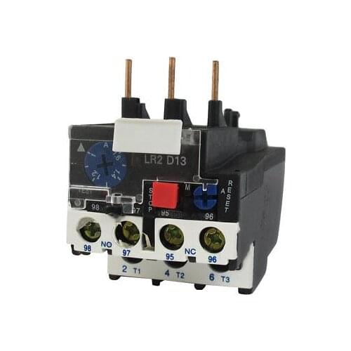 LR2-13 1.6A 1-1.6A 3-Phase 1NO 1NC Electric Thermal Overload Relay