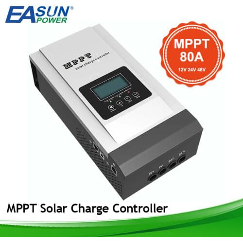 MPPT Solar Controller 80A 36V Solar Charger Battery 12V/24V/48V Setting Charger Max 150VDC Back-Light LCD Solar Regulator