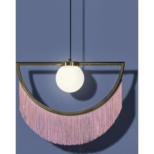 Nordic chandelier ins style tassel chandelier modern minimalist hotel bedroom bedside lamp girl room lamp restaurant LED chandel