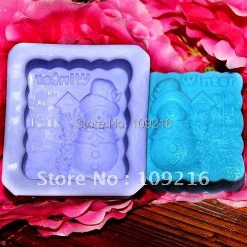 Wholesale!!!1pcs Winter (R1052) Silicone Handmade Soap Mold Crafts DIY Mold