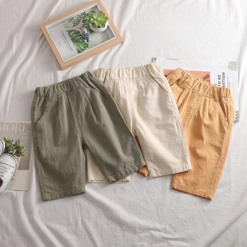 2 3 4 5 6 Years Baby Boys Short Pants Summer New Kids Korean Casual Solid Cotton Short Kids Clothing Summer Shorts For Boy Pants