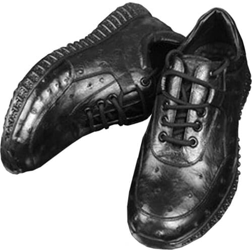 Ousidun new Ostrich leather Mens shoes male leisure Single shoes business Leather shoes comfortable men Ostrich shoes