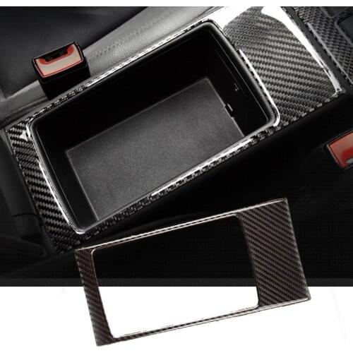 100% Carbon Fiber Interior Center Control Armrest Storage Box Panel Decal Cover Trim For Audi A3 8V Car Styling Accesseories