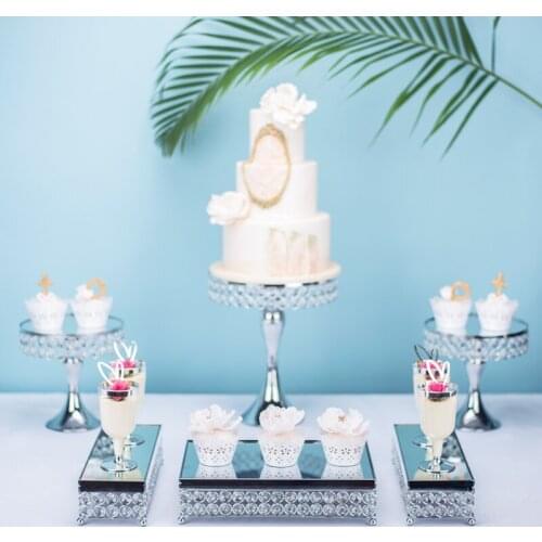 1-9 Silver cake stand European Style Cake Tray Cake Shelf Dessert Table Decorations And Ornaments Wedding Dessert Showing Stand