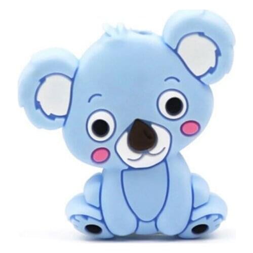 Licone Bead Animal Cute Teether Teething Safe Baby Care DIY Jewelry Necklace Toy