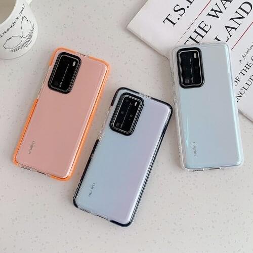 Shockproof Bumper Phone Case For Samsung Galaxy S21 S20 S10 S8 S9 Plus Note 10 Pro Soft Clear Simple Back Cover Cases
