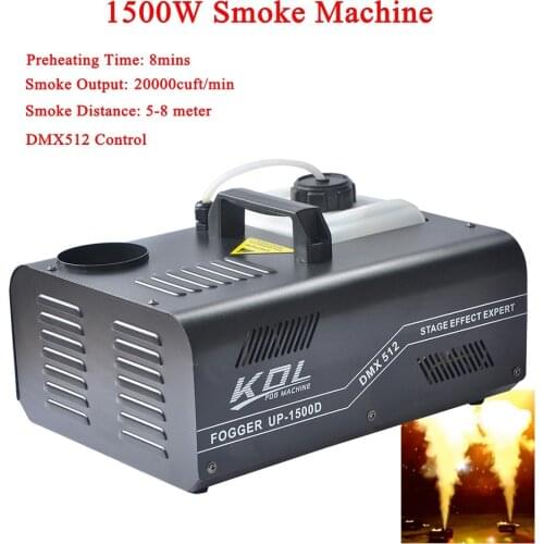 Stage Effect Light Equipment 1500W DMX SMOKE MACHINE Stage Mist Effect 110V-240V DMX512 Control For Disco DJ KTV Party Spray Up