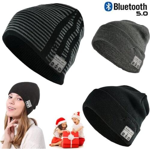 Warm Beanie Hat Bluetooth Earphone Music Hat Winter Wireless Headphone Cap Headset With Mic Sport Hat Men Women Xmas Gift
