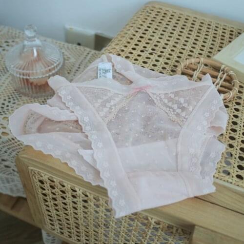 Hollow Out Transparent Coast Lace Underwear For Women Mesh Breathable Seamless Ladys Panties Chiffons Briefts Sexy Lingerie