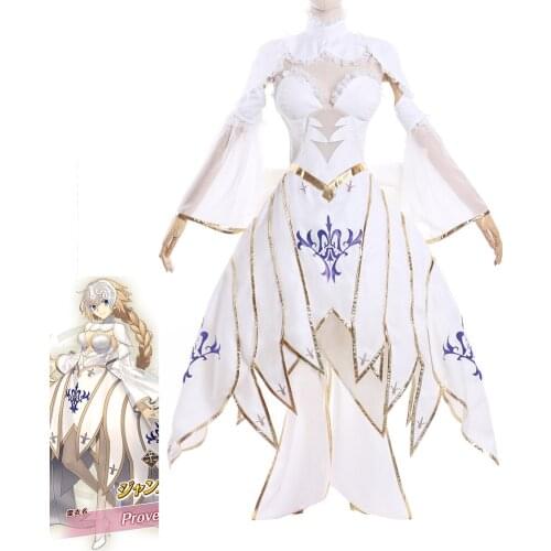 Anime Fate Grand Order White Saber Pure White SJ Dress Role Play Party Uniform Cosplay Costume Halloween Women FreeShipping 2021