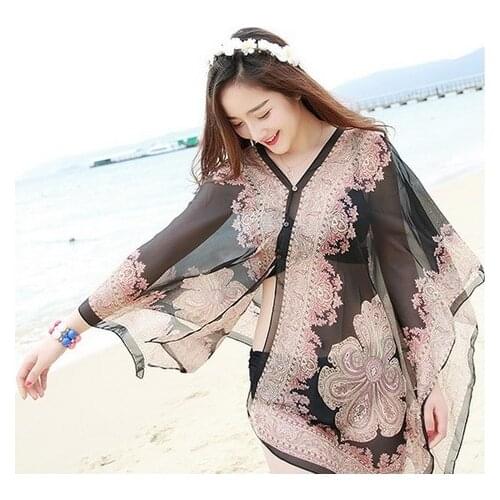 Women Scarf Shawl Poncho Printed Sunscreen Scarf Sun Protection Shawl Beach Shawl Bikini Cover Soft Comfortable Hot Sale