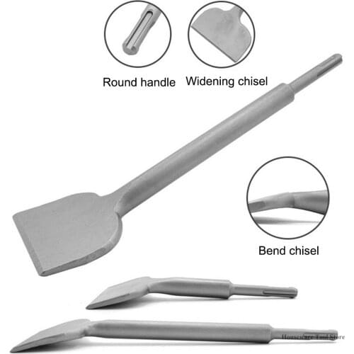 SDS-Plus 100mm x 280mm Cranked Chisel Bit Tiles Walls Floor Tool Woodworking