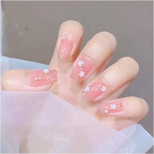 1 Sheet Colorful Small Flowers Cartoon Lovely Summer 3D Nail Stickers Back Glue DIY Decals Wraps Decorations For Nail Art Tips