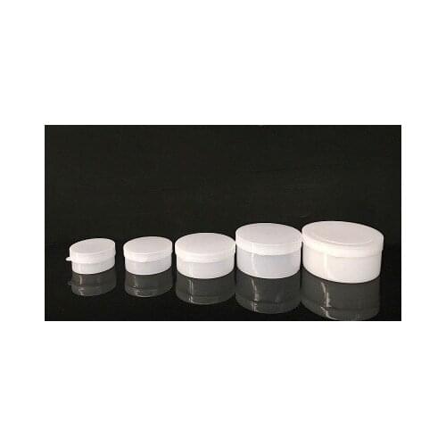 100Pcs 5g/20g/30g/50g Plastic Refillable Bottles Cosmetic Empty Cosmetic Jars Pot Eyeshadow Face Cream Container Refillable Box
