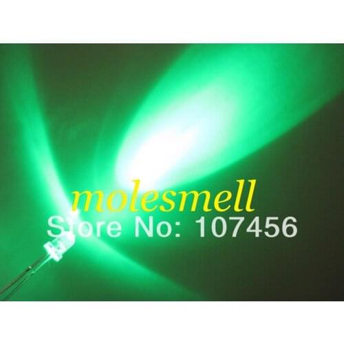 15000pcs 3mm Green LED+Fast Shipping Ultra Bright 3mm light-emitting diode 3mm water clear green led lamp round green led