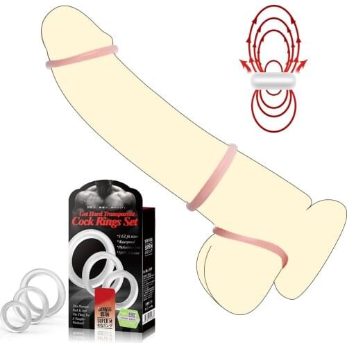3pcs/set Silicone Cock Rings Sex Toys For Men Delayed Ejaculation Penis Rings Erection Lasting Rings Cock Penis Ring For Male