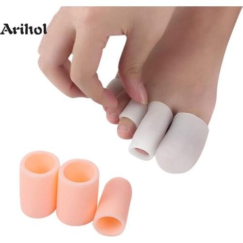 5 Pairs Gel Toe Sleeves Protectors Toe Caps, Prevent Corns, Calluses Blisters Softening Feet Skin Toe Pain Relief Separator Toe