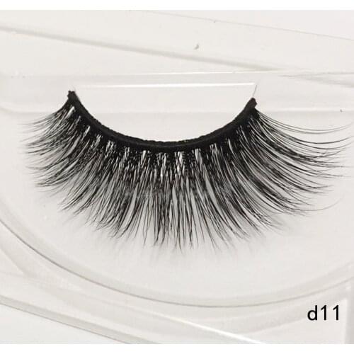 50pairs/lot 3d mink lashes wholesale false mink eyelashes faux cils full strip lash extension with plastic sliding packaging box
