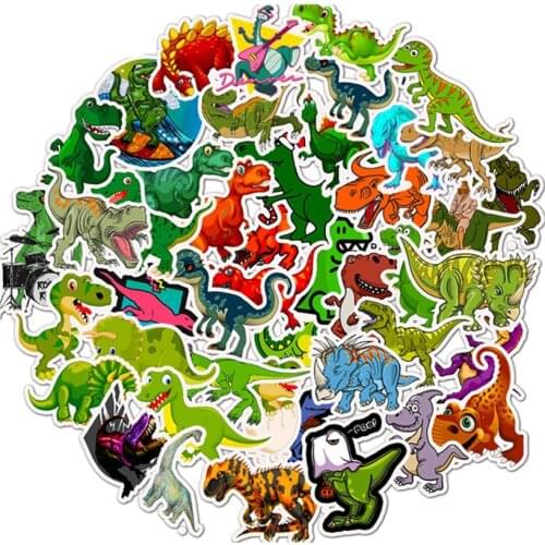 Anime stickers 50pcs dinosaur children cartoon stickers luggage trolley case explosion models graffiti stickers MTZ030-67