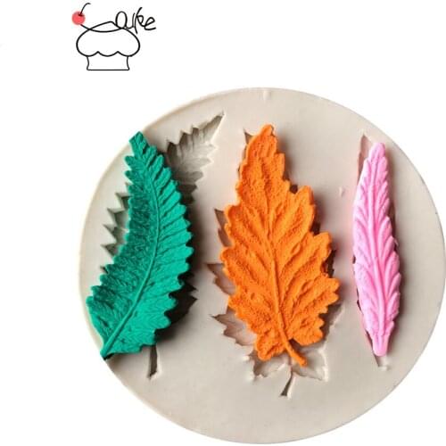 Aouke Molds Three Kinds Of Leaves silicone mold fondant mold cake decorating tools chocolate gumpaste mold L107