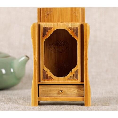 Bamboo 10cm 20cm Buddhist Altar Sculpture Buddha Shrine Wood Carving Boxwood Statue Home Decor