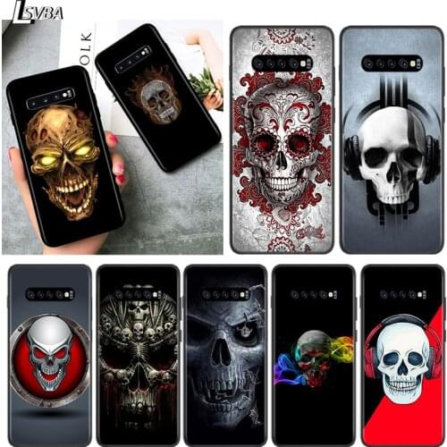 Black TPU Soft Cover Head of death for Samsung Galaxy S20 Ultra S10 S10e FE 5G S9 S8 S7 S6 Edge Plus Lite Phone Case