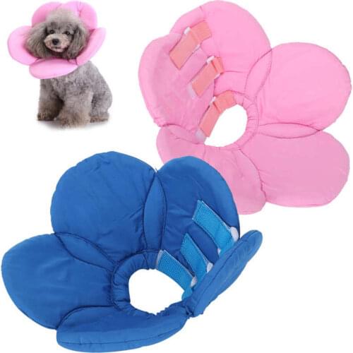 Flower Shape Dog Protective Collar Adjustable Pet Soft Wound Recovery Neck Collar Accessories Pet Supplies