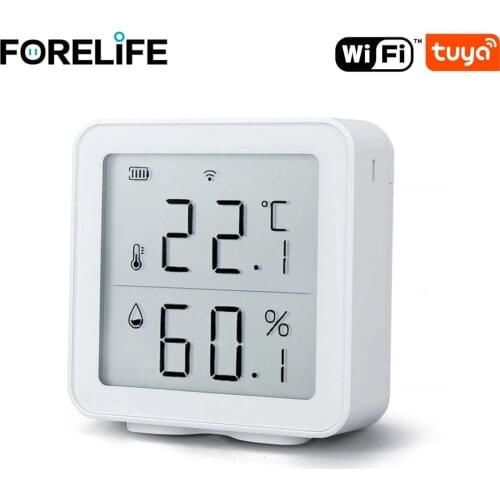 Tuya WIFI Temperature and Humidity Sensor Indoor Hygrometer Thermometer Detector Work with Alexa Google Home Smart Life