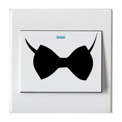 Piece Mens Suit Bow Tie Tuxedo Vinyl Decor Switch Sticker Wall Decal 3SS0159