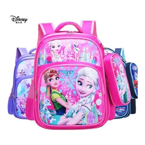 Disney new schoolbag boy Spiderman girl Frozen primary school cartoon bag outdoor travel light storage backpack