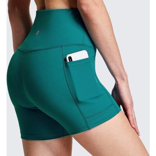 Womens High Waist Sports Shorts Workout Leggings Running Gym Running Fitness Pockets Leggings Yoga Pants брюки женские E2