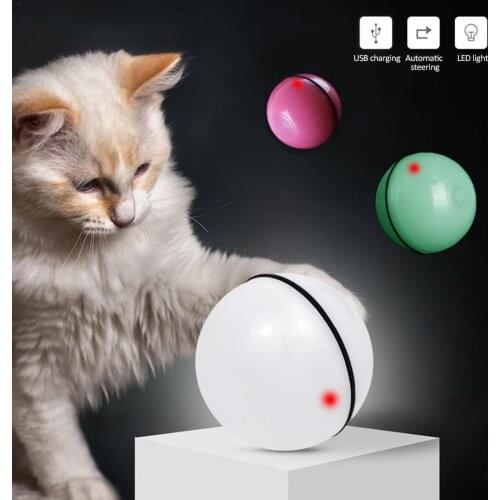 Pet Electric Cat Toy LED Infrared Ray Funny Cat Stick Cat Self Automatic Funny Ball USB Rechargeable Funny And Attractive