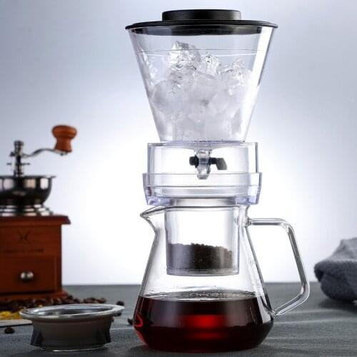 Ice Drip Coffee Pot Glass Coffee Maker Regulatable Dripper Filter Portable Reusable Cold Brew Pots Percolators Coffee Machine