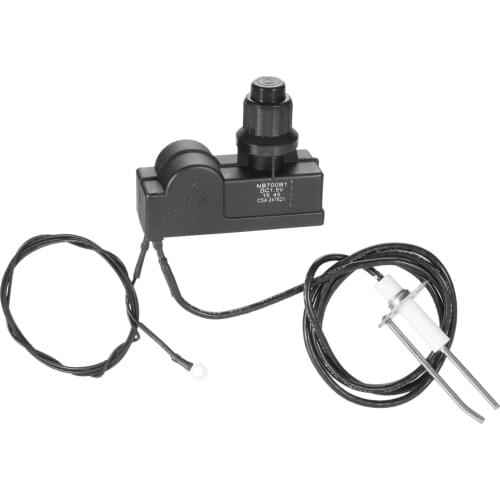 36" 2 Outlet Push Button Ignition Kit for Fire Pit Gas Burner System with 2 Outlet and Ground Wire, AAA Battery Type