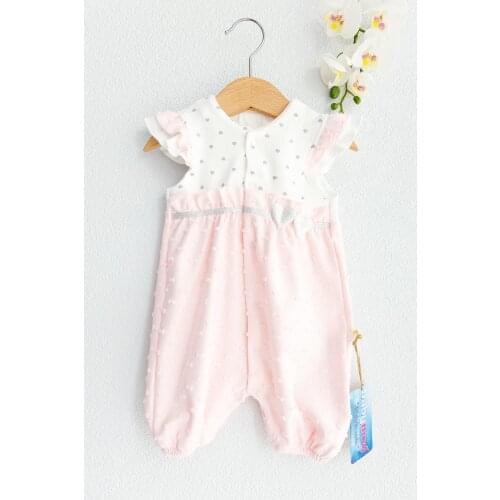 Heart Pattern Short Sleeve Summer Baby Girl Jumpsuit