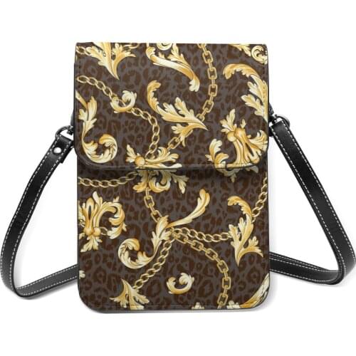 Small Bags for Women Baroque Floral Pattern Shoulder Bag Hasp Wild Messenger Square Change Purse Bag Designer Leopard Handbags