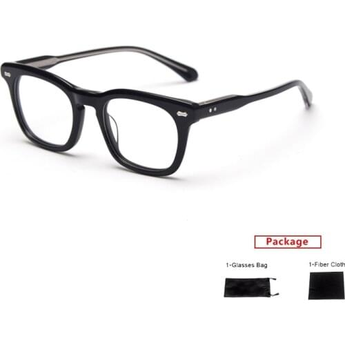 Mimiyou Acetate Rivet Square Glasses Frame Women Retro Men Computer Eyewear Optical Myopia Eyeglasses Frame Brand Design Oculos