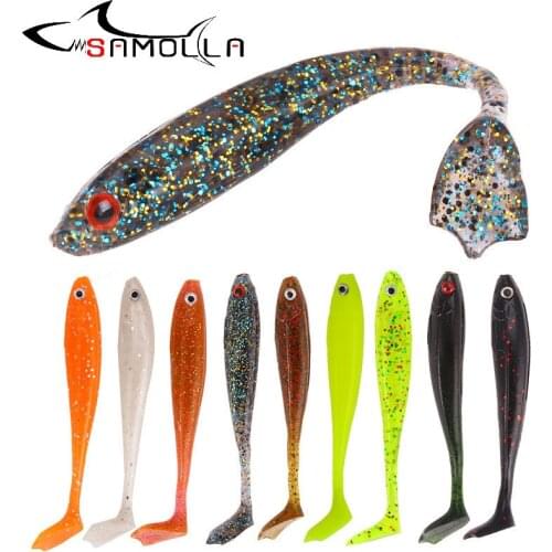Soft Lure T Tail Fishing Lure Bait Weights 5g/8.4cm Fishing Tackle Saltwater Lures Isca Artificial Ephemera Soft Bait Fake Fish